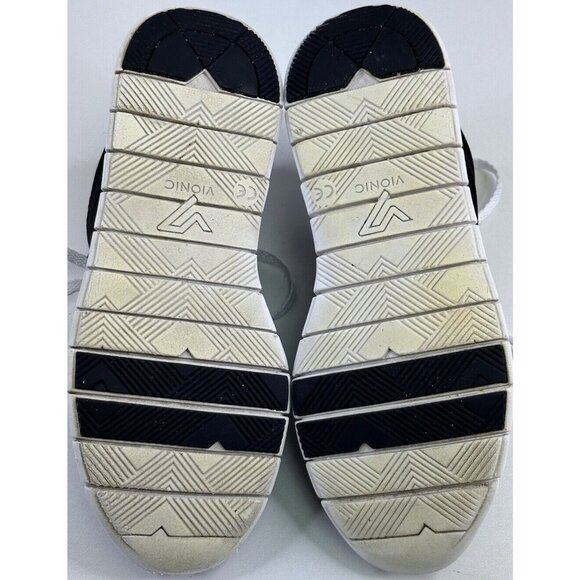 Vionic Nana Walking Shoes Sneakers Women’s 6 Black White Satin Suede Lace up - Picture 10 of 10